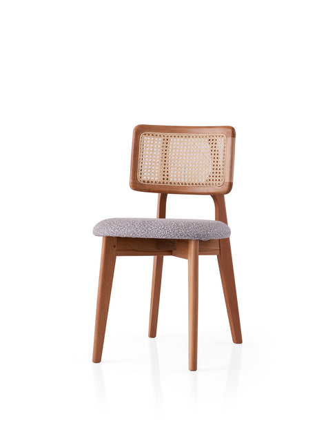 Scaun Punto - 4451, Stejar - Gri deschis, 43x47x80 cm