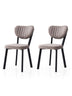 Set 2 scaune Beta - 834 V2, Negru - Mink, 46x54x86 cm, SKU 974NMB1847, imagine 1