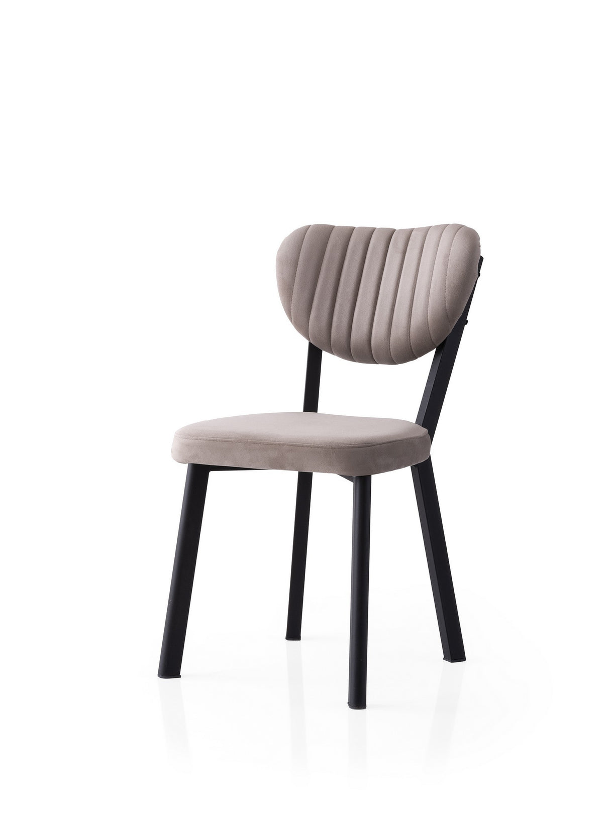 Set 2 scaune Beta - 834 V2, Negru - Mink, 46x54x86 cm