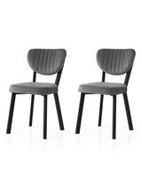Set 2 scaune Beta - 839 V2, Negru - Antracit, 46x54x86 cm