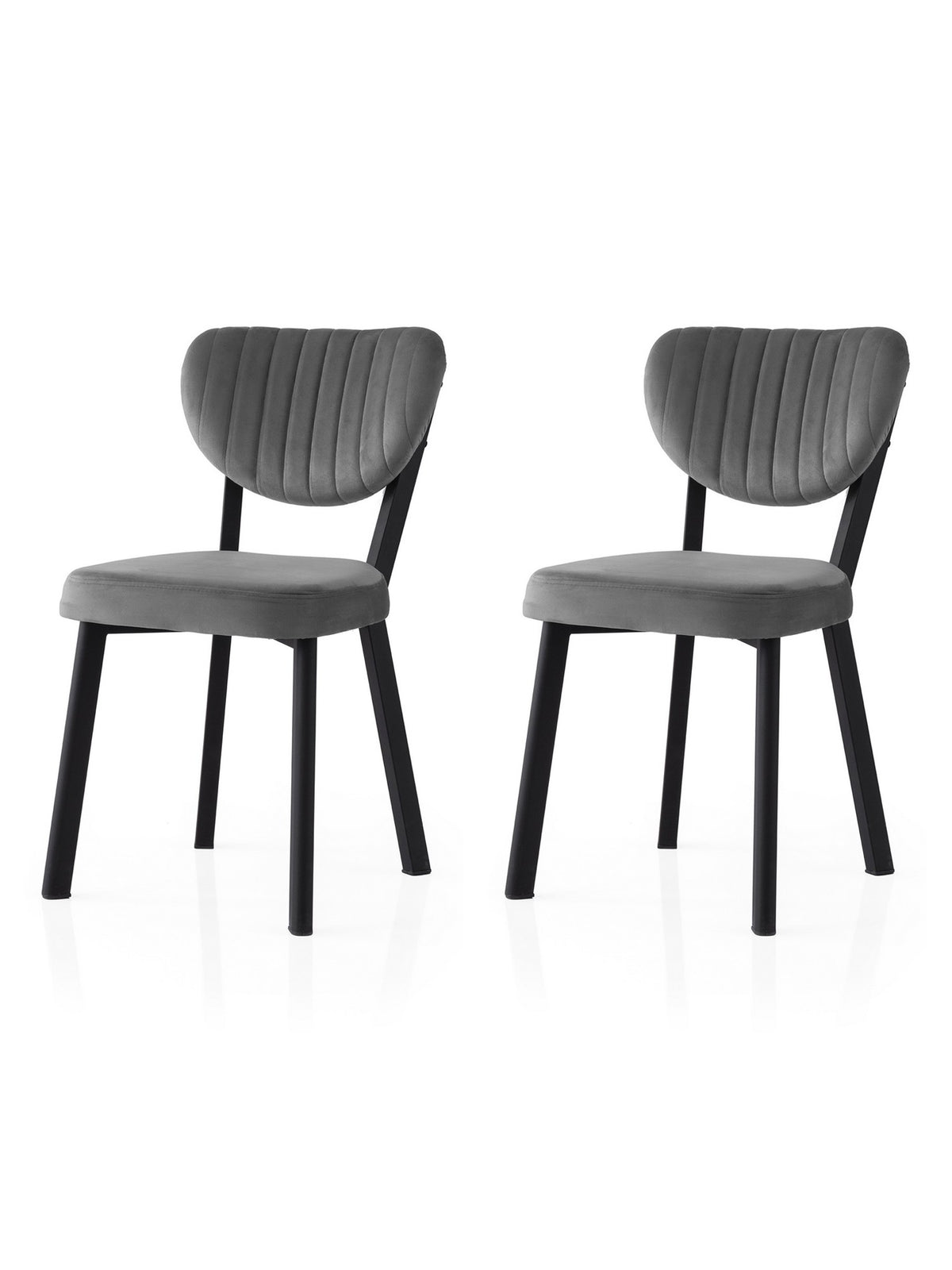 Set 2 scaune Beta - 839 V2, Negru - Antracit, 46x54x86 cm, SKU 974NMB1848, imagine 1