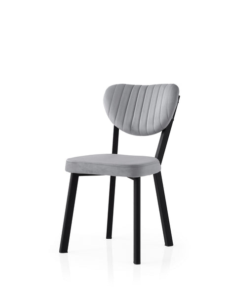 Set 2 scaune Beta - 851 V2, Negru - Ice blue, 46x54x86 cm