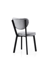 Set 2 scaune Beta - 851 V2, Negru - Ice blue, 46x54x86 cm