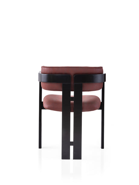 Scaun Cozy - 047, Negru - Roșu, 57x44x76 cm