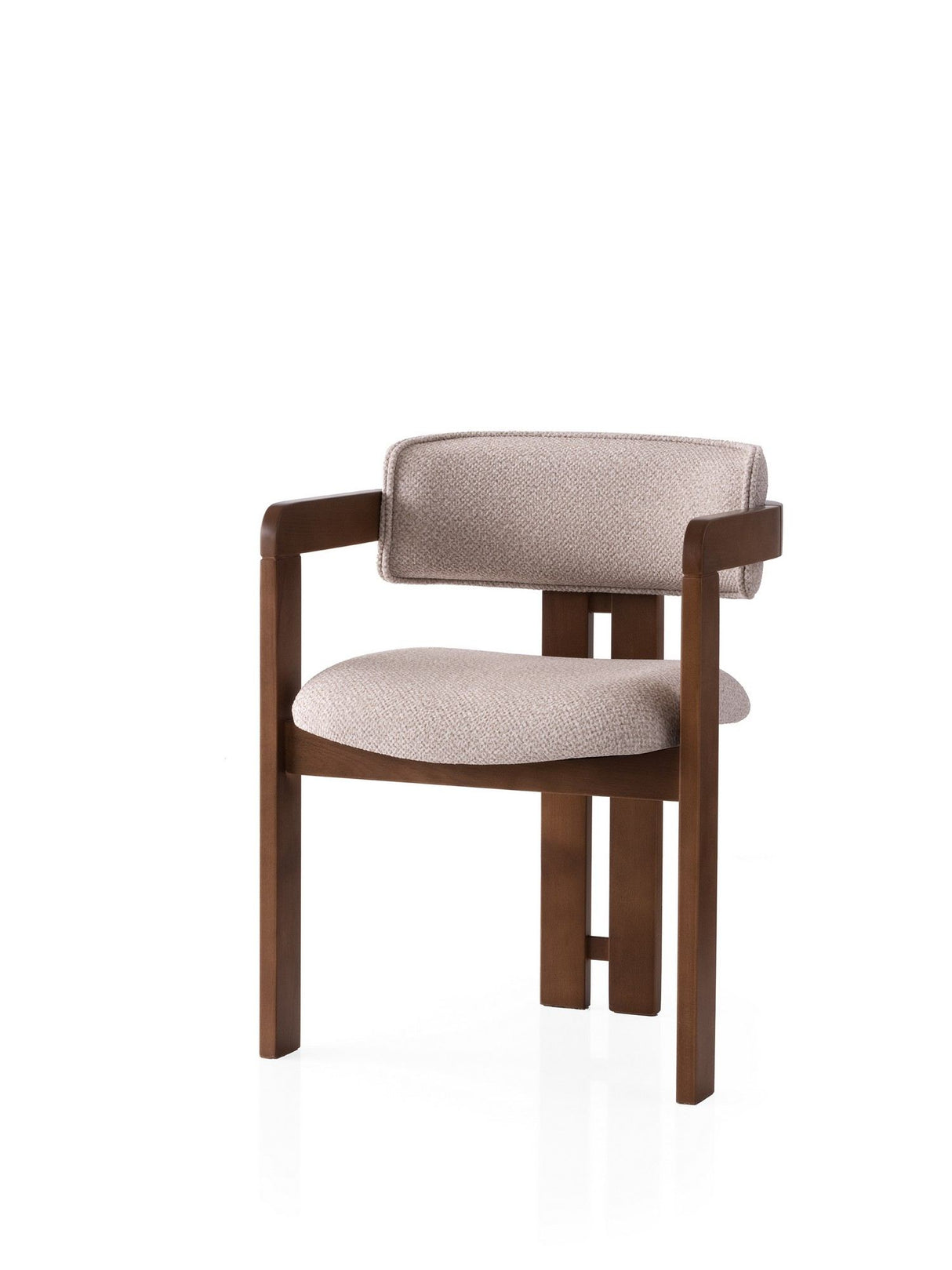Scaun Cozy - 048, Nuc - Crem, 57x44x76 cm