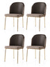 Set 4 scaune Dore - 129 V4, Auriu - Maro, 62x52x75 cm, SKU 974NMB1861, imagine 1