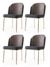 Set 4 scaune Dore - 132 V4, Auriu - Anthracithe - Mink, 62x52x75 cm, SKU 974NMB1867, imagine 1