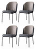 Set 4 scaune Dore - 168 V4, Auriu - Anthracithe, 62x52x75 cm, SKU 974NMB1869, imagine 1