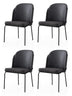 Set 4 scaune Dore - 195 V4, Auriu - Negru, 62x52x75 cm, SKU 974NMB1879, imagine 1