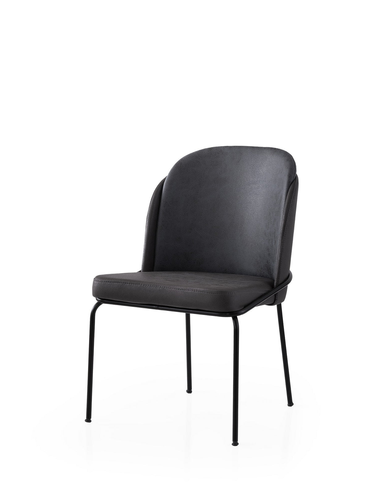 Set 4 scaune Dore - 195 V4, Auriu - Negru, 62x52x75 cm