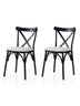 Set 2 scaune Ekol - 286 V2, Negru - Alb, 42x40x81 cm, SKU 974NMB1885, imagine 1