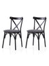 Set 2 scaune Ekol - 288 V2, Negru - Antracit, 42x40x81 cm, SKU 974NMB1886, imagine 1