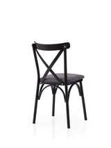 Set 2 scaune Ekol - 288 V2, Negru - Antracit, 42x40x81 cm