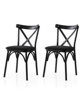 Set 2 scaune Ekol - 290 V2, Negru, 42x40x81 cm