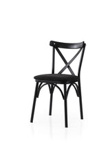 Set 2 scaune Ekol - 290 V2, Negru, 42x40x81 cm