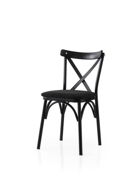 Set 2 scaune Ekol - 290 V2, Negru, 42x40x81 cm