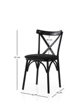 Set 2 scaune Ekol - 290 V2, Negru, 42x40x81 cm