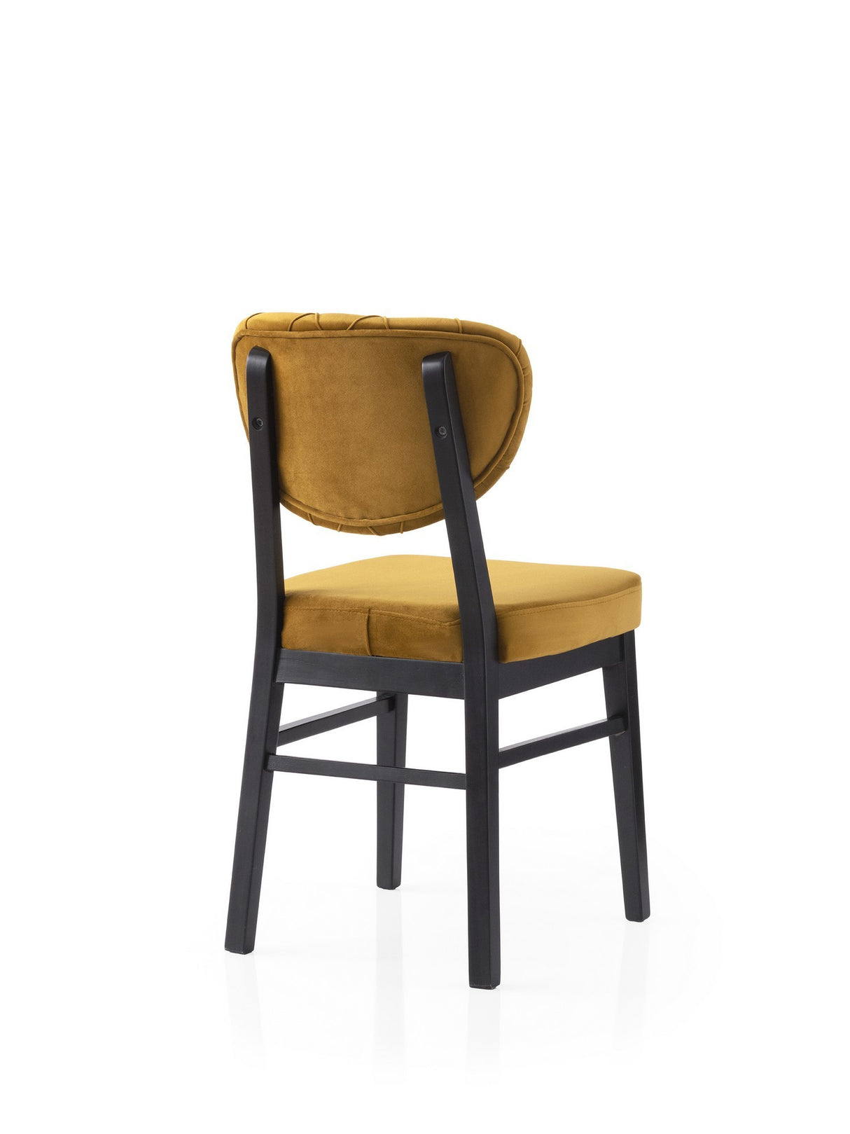 Set 2 scaune Elma - 777 V2, Negru - Muștar, 47x52x88 cm