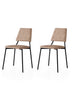 Set 2 scaune Lıma - 4552 V2, Negru - Mink, 42.5x54x77.5 cm, SKU 974NMB1904, imagine 1