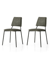 Set 2 scaune Lıma - 4553 V2, Negru - Antracit, 43x54x78 cm