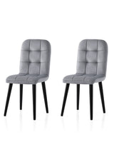 Set 2 scaune Retro - 732 V2, Negru - Gri, 41x51x88 cm