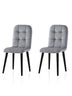 Set 2 scaune Retro - 732 V2, Negru - Gri, 41x51x88 cm, SKU 974NMB1908, imagine 1