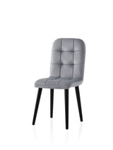 Set 2 scaune Retro - 732 V2, Negru - Gri, 41x51x88 cm