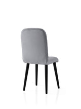 Set 4 scaune Retro - 732 V4, Negru - Gri, 41x51x88 cm
