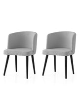 Set 2 scaune Soft - 4101 V2, Negru - Gri, 57x57x81 cm