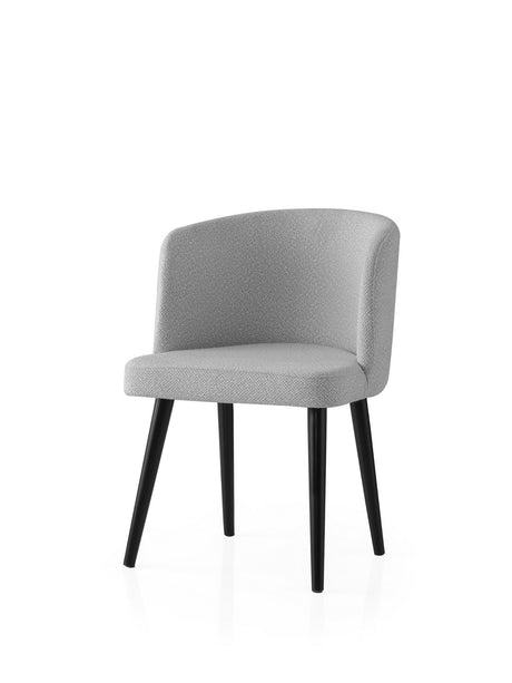 Set 2 scaune Soft - 4101 V2, Negru - Gri, 57x57x81 cm