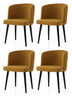 Set 4 scaune Soft - 4107 V4, Negru - Galben, 57x57x81 cm, SKU 974NMB1913, imagine 1