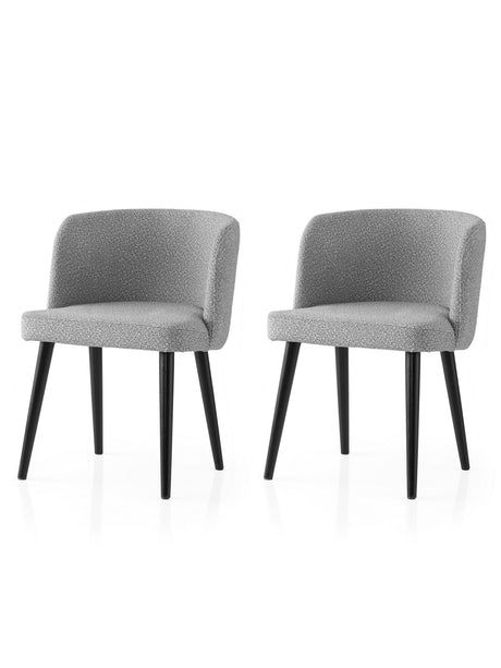 Set 2 scaune Soft - 4112 V2, Negru - Gri deschis, 57x57x81 cm