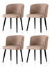 Set 4 scaune Zen - 4201 V4, Negru - Bej, 57x57x81 cm, SKU 974NMB1923, imagine 1