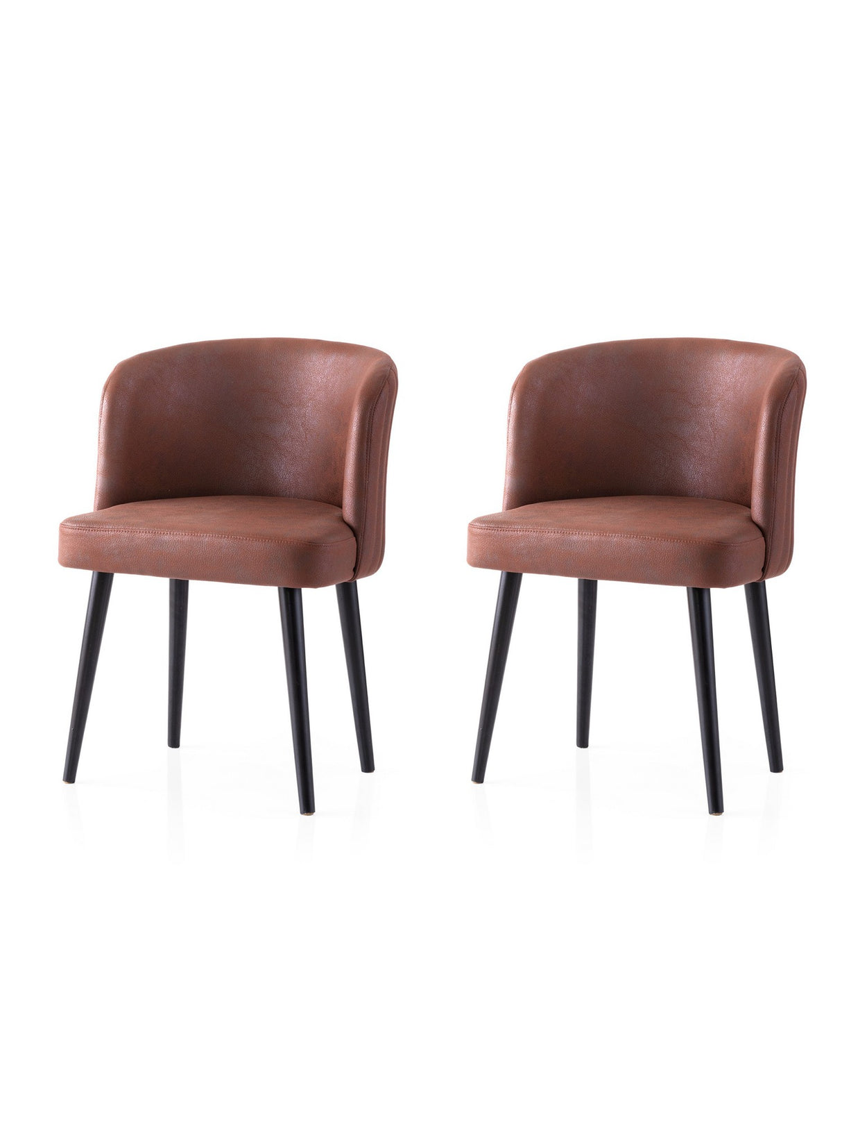 Set 2 scaune Zen - 4208 V2, Negru - Roșu, 57x57x81 cm