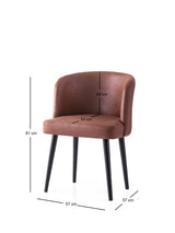 Set 2 scaune Zen - 4208 V2, Negru - Roșu, 57x57x81 cm