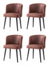 Set 4 scaune Zen - 4208 V4, Negru - Roșu, 57x57x81 cm, SKU 974NMB1929, imagine 1