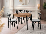 Masă dining extensibilă Dolunay - 1284, Pin atlantic, 100x60x75 cm