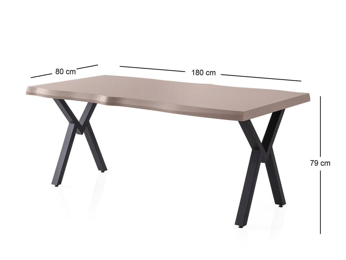 Masă dining Gala - 3021, Moca deschis, 180x80x79 cm
