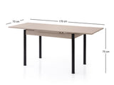 Masă dining extensibilă Polo - 1300, Moca deschis, 110x70x75 cm