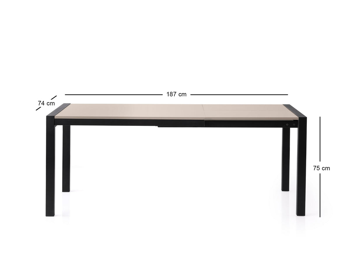 Masă dining extensibilă Silva - 1014, Moca deschis, 120x74x75 cm