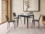 Masă dining extensibilă Totem - 3042, Alb - Marble, 80x80x75 cm