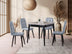 Masă dining extensibilă Totem - 3042, Alb - Marble, 80x80x75 cm, SKU 974NMB2223, imagine 3