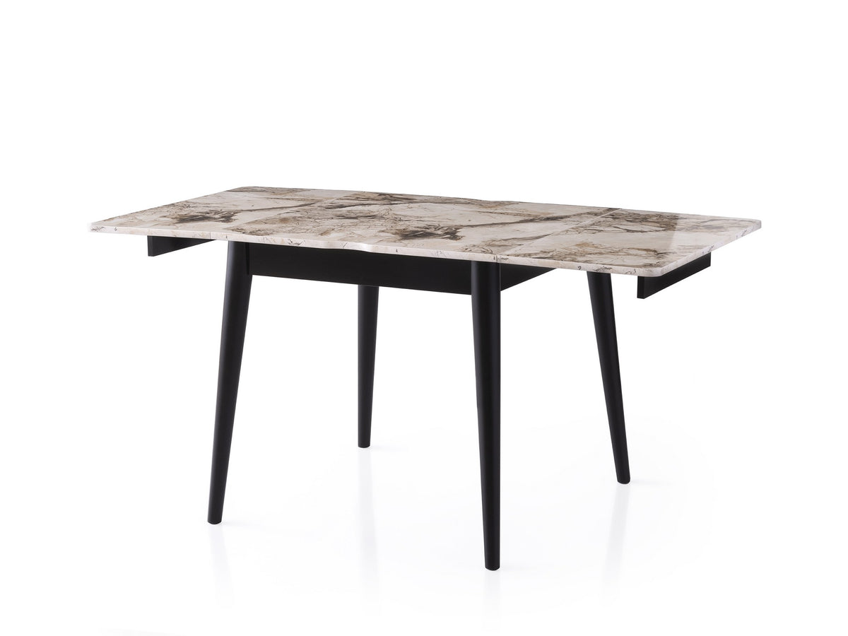 Masă dining extensibilă Totem - 3042, Alb - Marble, 80x80x75 cm, SKU 974NMB2223, imagine 7