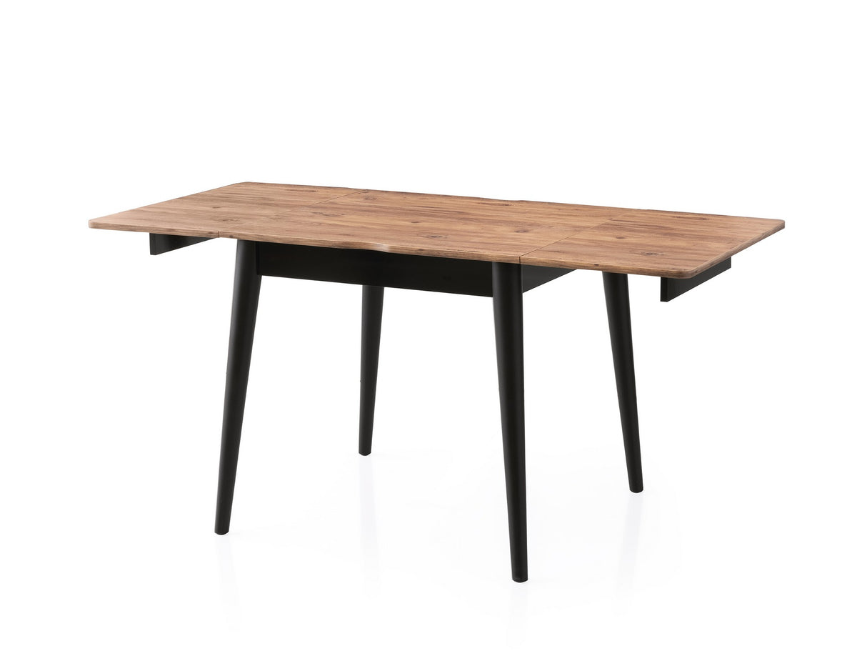 Masă dining extensibilă Totem - 3043, Pin atlantic, 80x80x75 cm