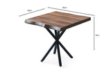 Masa Bucatarie Safir, 80x75x80 cm - Nuc, SKU 974NMB1159