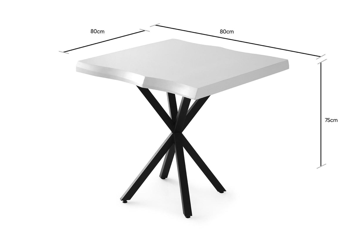 Masa Bucatarie Safir, 80x75x80 cm - Alb, SKU 974NMB1159
