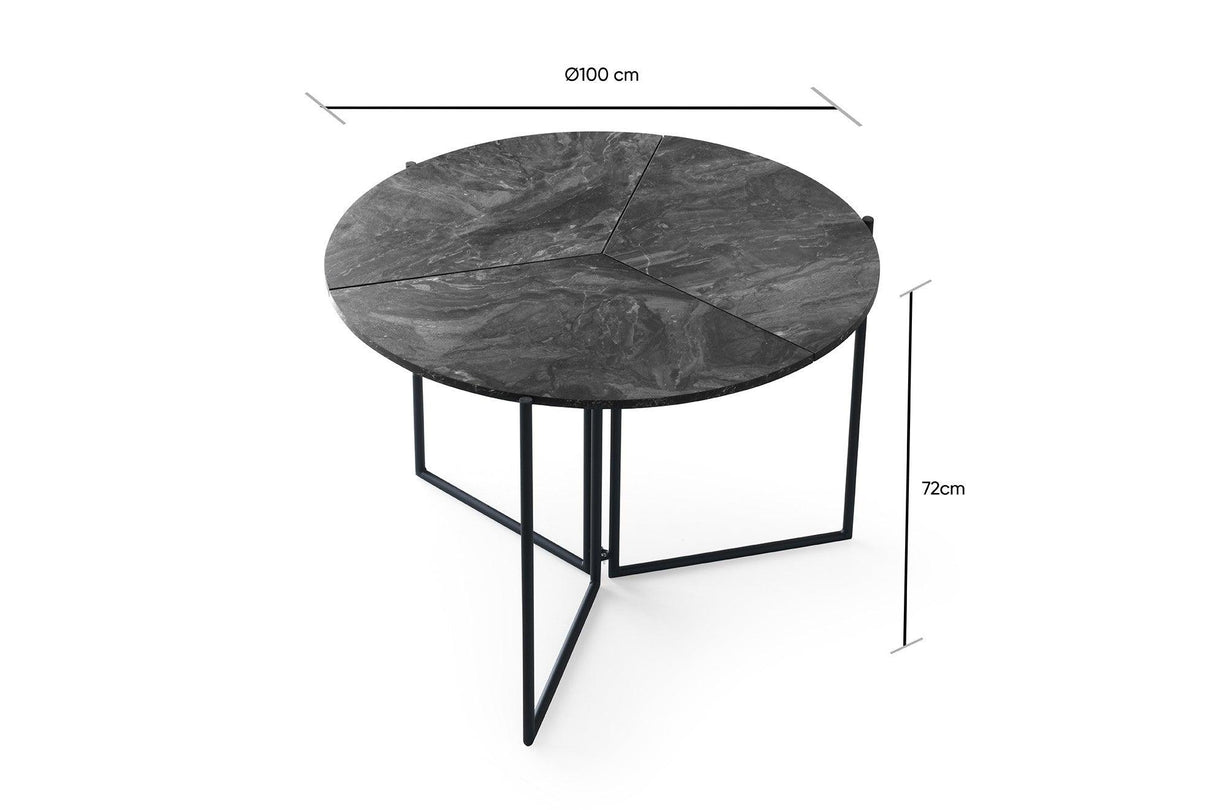 Masa Bucatarie Yaprak, 100x72x100 cm - Gri, SKU 974NMB1163
