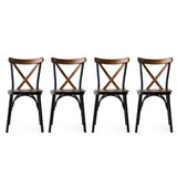 Set 4 scaune Ahşap Ekol - 261 V4, Nuc, 42x41x84 cm