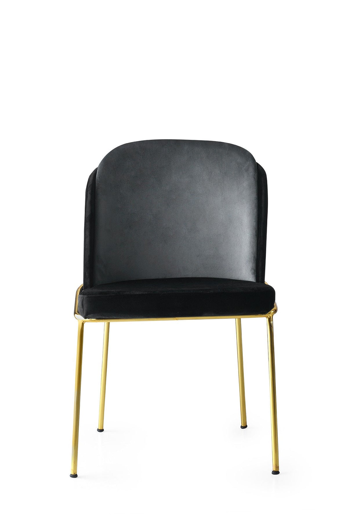 Set 2 scaune Dore - 103 V2, Negru - Auriu, 54x55x86 cm
