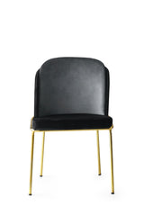 Set 4 scaune Dore - 103 V4, Negru - Auriu, 54x55x86 cm